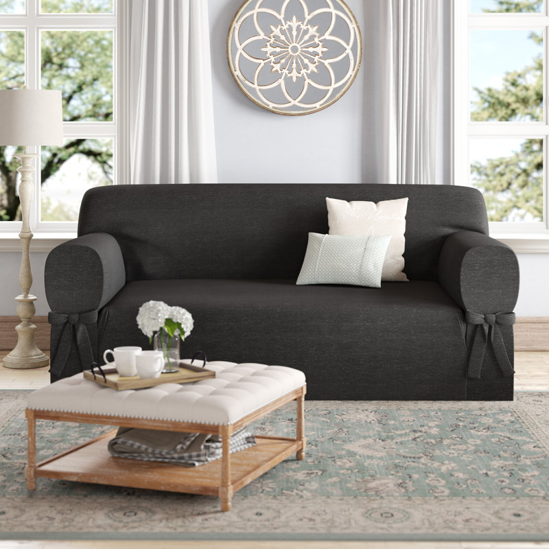 Ophelia & Co. Box Cushion Sofa Slipcover & Reviews Wayfair